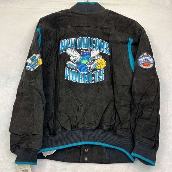 G-III Other - Vintage New‎ Orleans Hornets Varsity Jacket Men L Suede G-III Charlotte Jordan